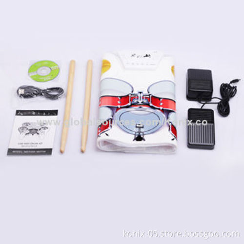 Electronic drum kit with drum sticker, hand drum technology gadget for kids, drum electronic USB